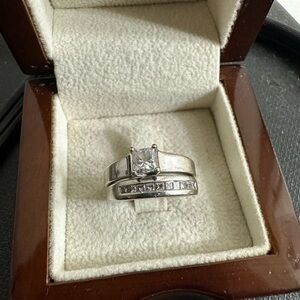 White Gold Wedding Set